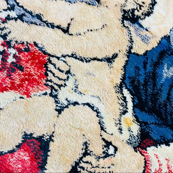 Vintage Mary baby Jesus velour large pillow tapestry fabric panel craft god - Picture 3 of 16